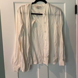 NWT cream loft cardigan